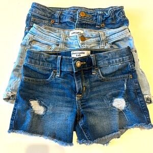 Girls Abercrombie kids, RSQ, and Cherokee Jean shorts